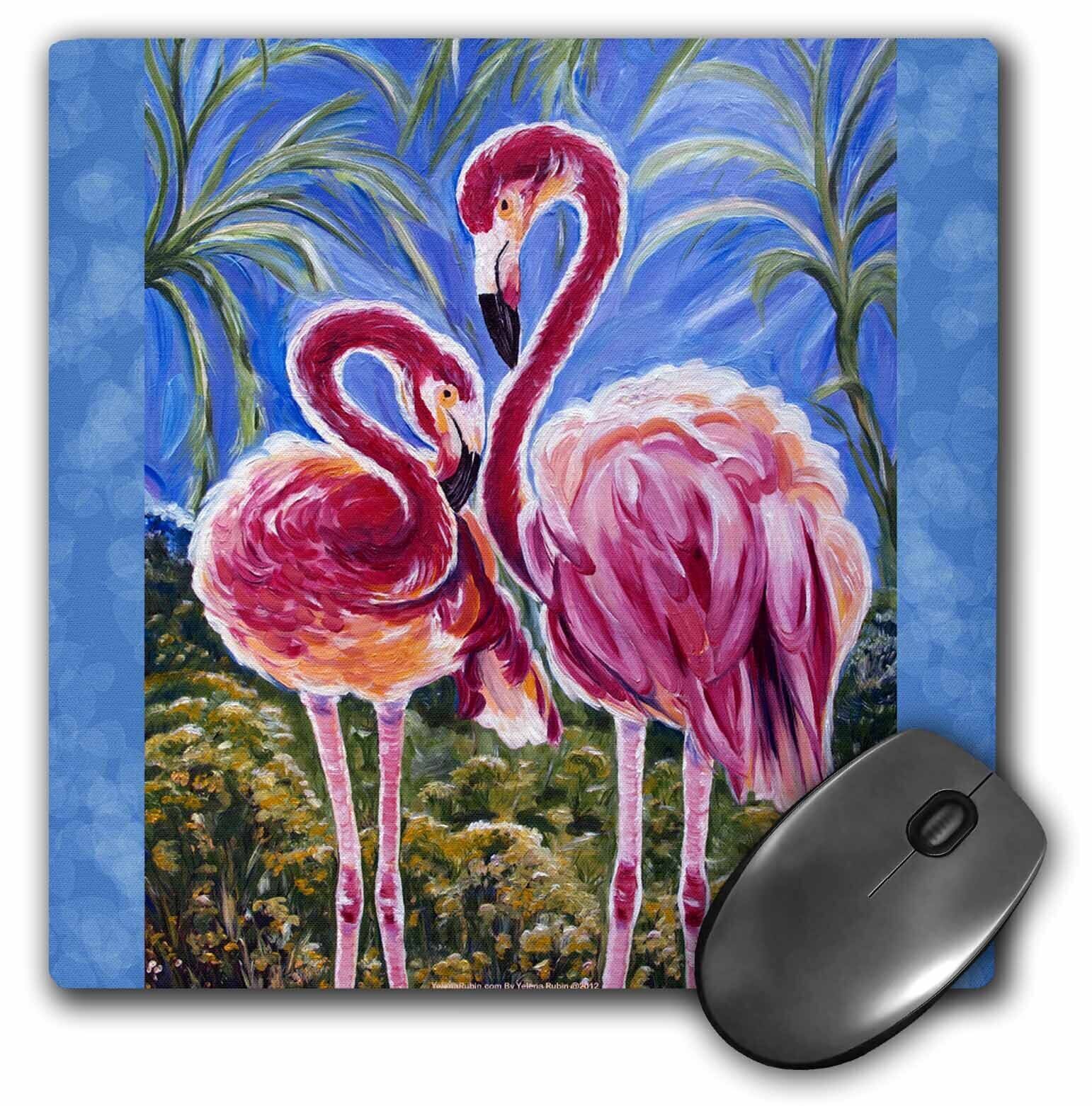 3dRose This is the trinity concept of love - bird flamingos and the subliminal h