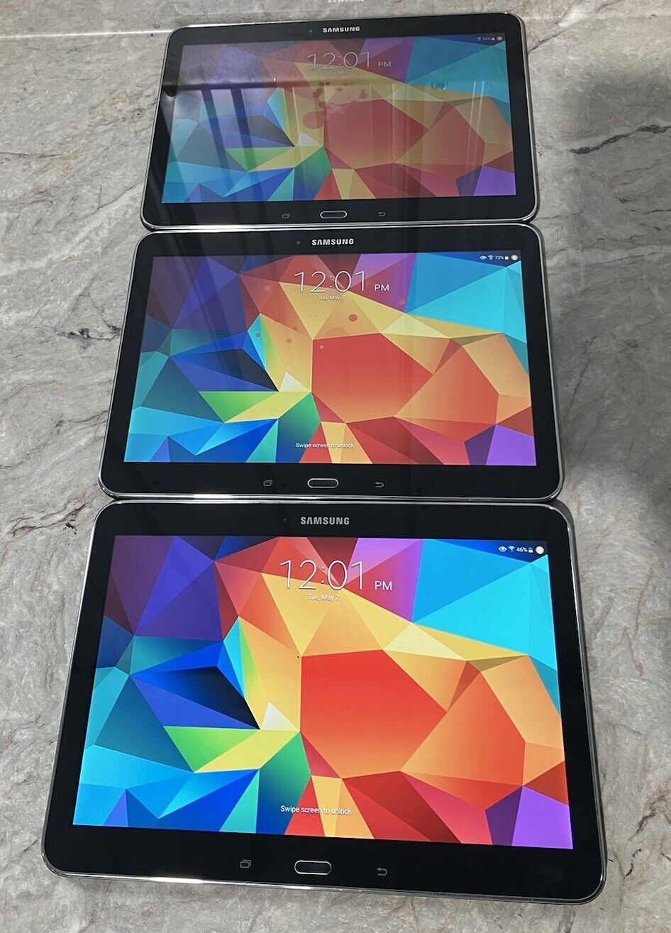 Lot of 3 Samsung Galaxy Tab 4 SM-T530NN 16GB Wi-Fi ONLY Tablet