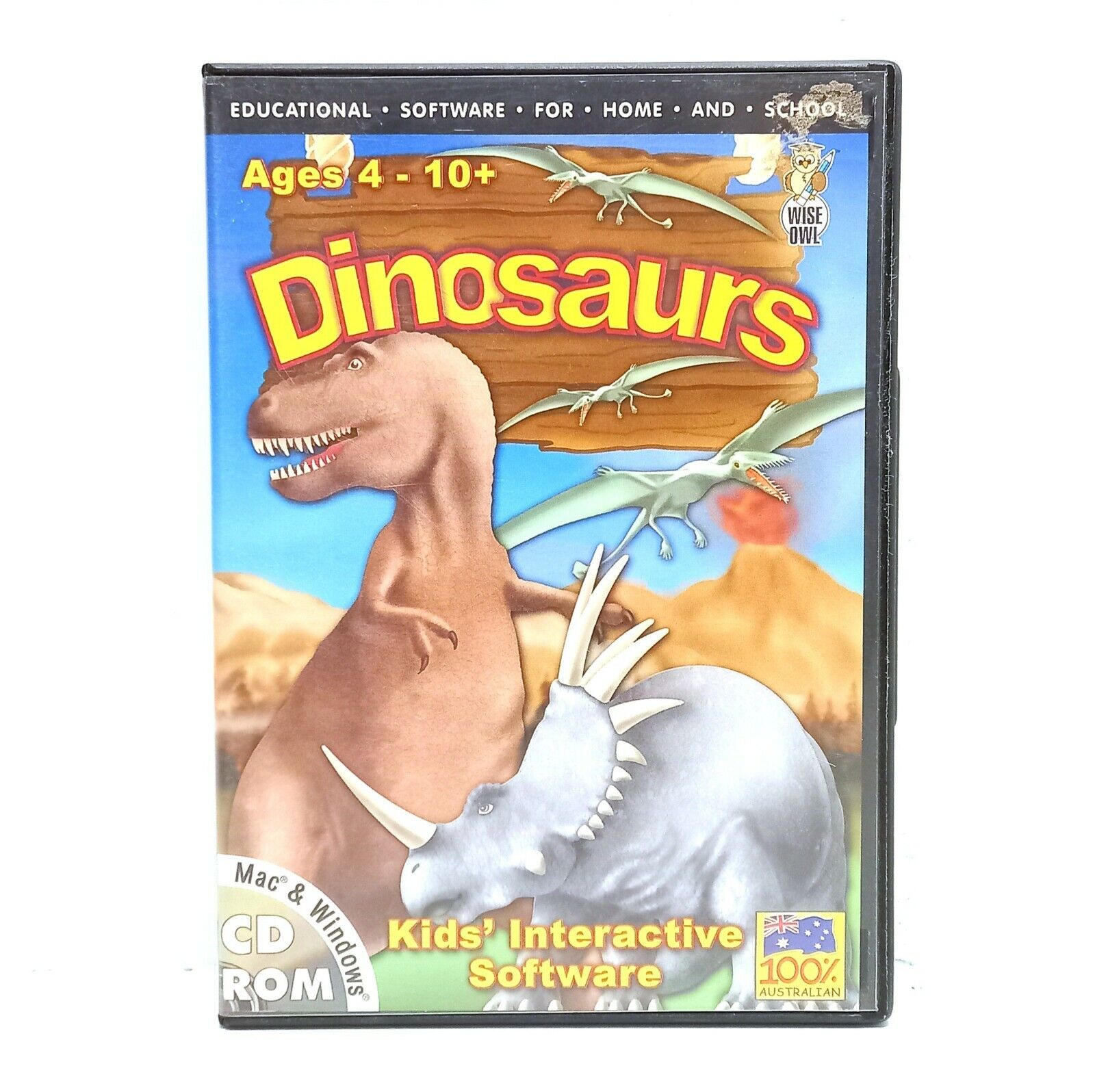 DINOSAURS Kids Interactive Educational Software CD ROM  LIKE NEW CONDITION 