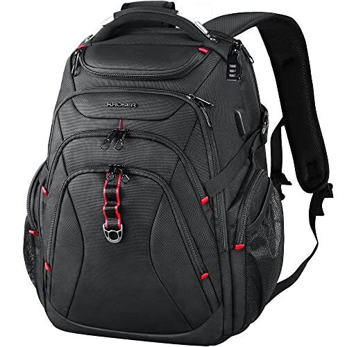 KROSER Travel Laptop Backpack 17.3 Inch XL Heavy Duty Computer Backpack with Bag