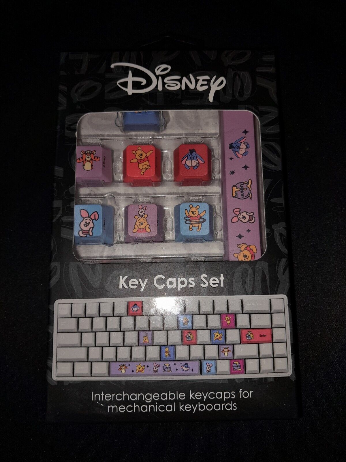 Disney Winnie-the-Pooh Keycaps For Mechanical Keyboards - Set Of 12 - Culturefly