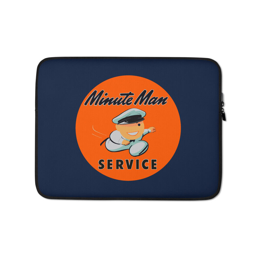 1940s / 1950s / 1960s Minute Man Service Logo Custom Laptop Sleeve 13 or 15 inch