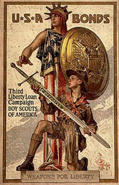Vintage US War Bond/Boy Scout Poster WW 1 -NICE-