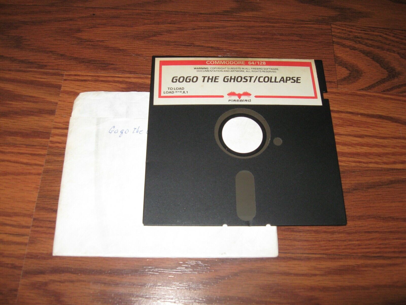 Gogo the Ghost/Collapse Commodore 64 C64 Game on 5.25\