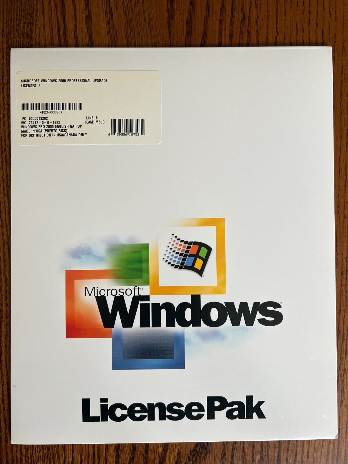 Microsoft Windows 2000 Professional UPGRADE LicensePak Brand New Fully Sealed