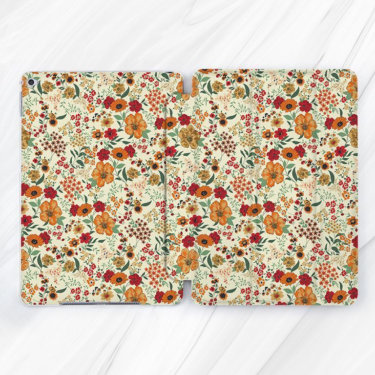 Colorful Vintage Small Flowers Case For iPad 10.2 Air 3 4 5 Pro 9.7 11 12.9 Mini