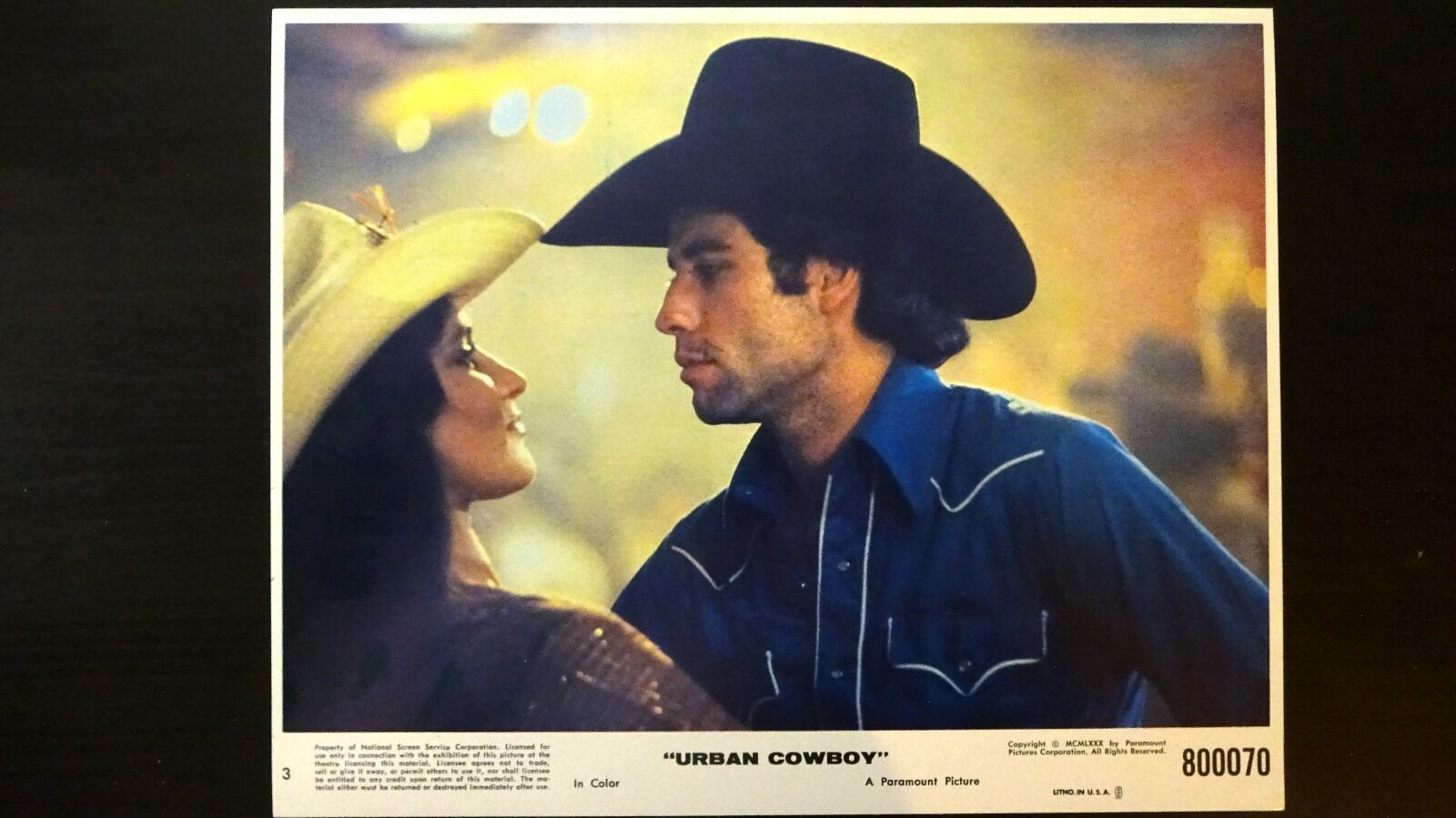 URBAN COWBOY - US ORIGINAL LOBBY CARD - 1980 -  John Travolta, Debra Winger 