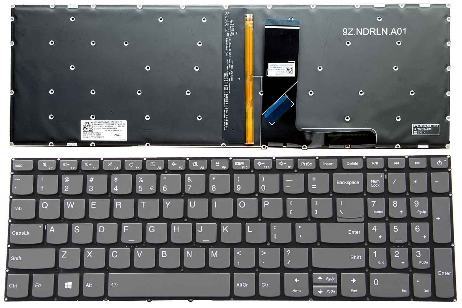Backlit US Keyboard for Lenovo V15-IIL V15-IGL V15-ADA V15-IKB V15-IWL 130-15AST