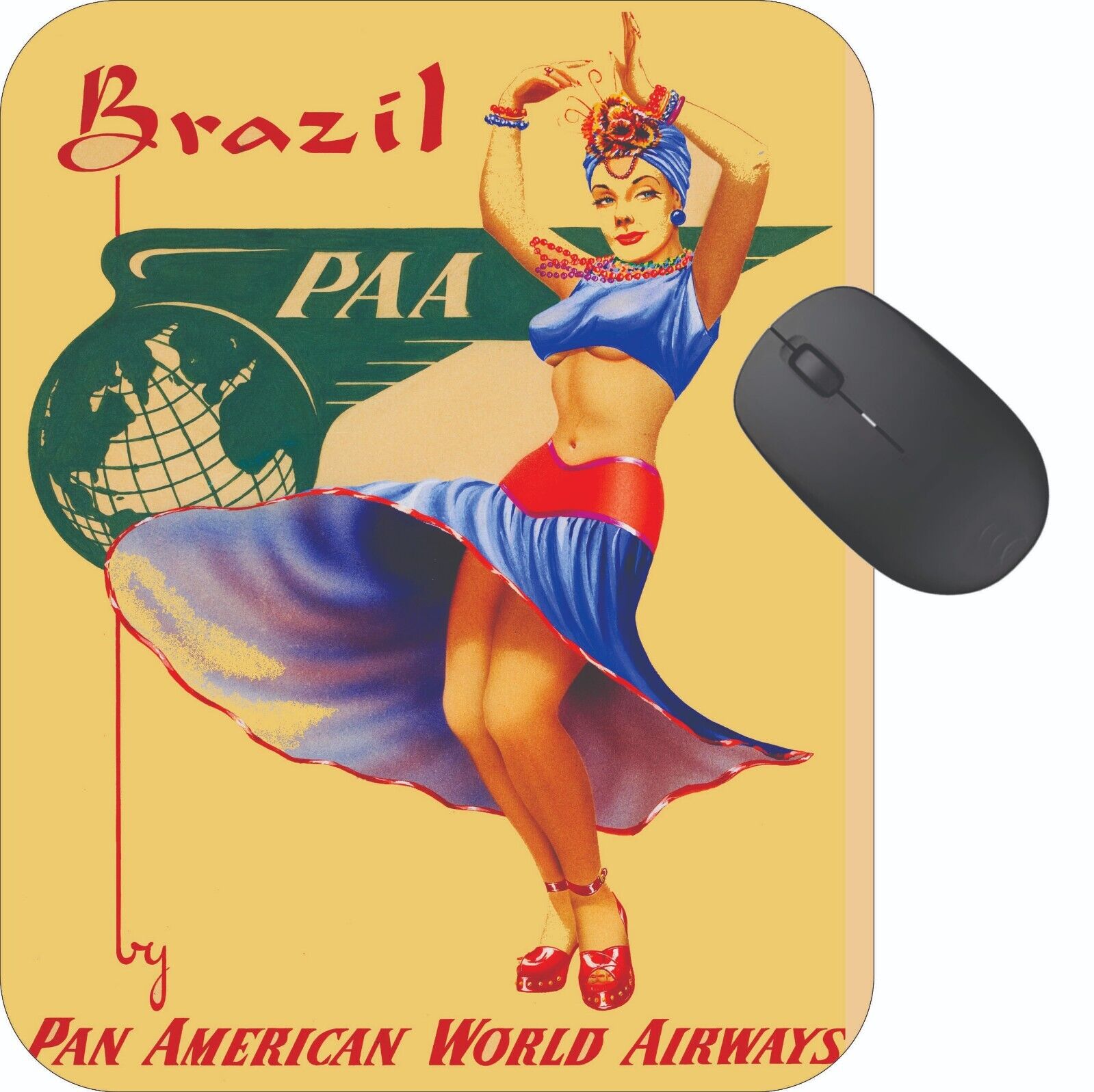 Brazil Mouse Pad Stunning Photos Travel Poster Art Vintage Retro 1930s