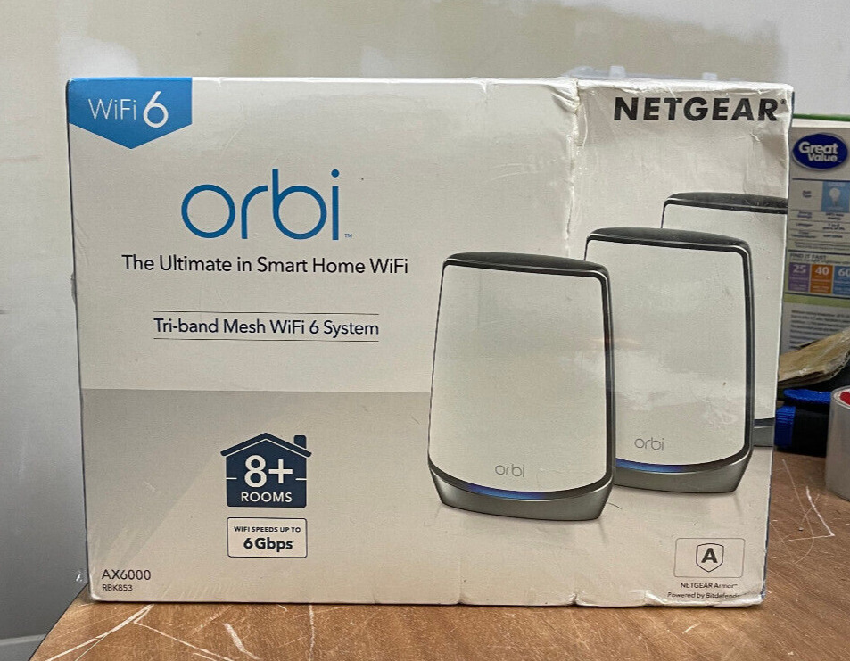 NETGEAR - Orbi 850 Series AX6000 Tri-Band Mesh Wi-Fi 6 System (3-pack) - White
