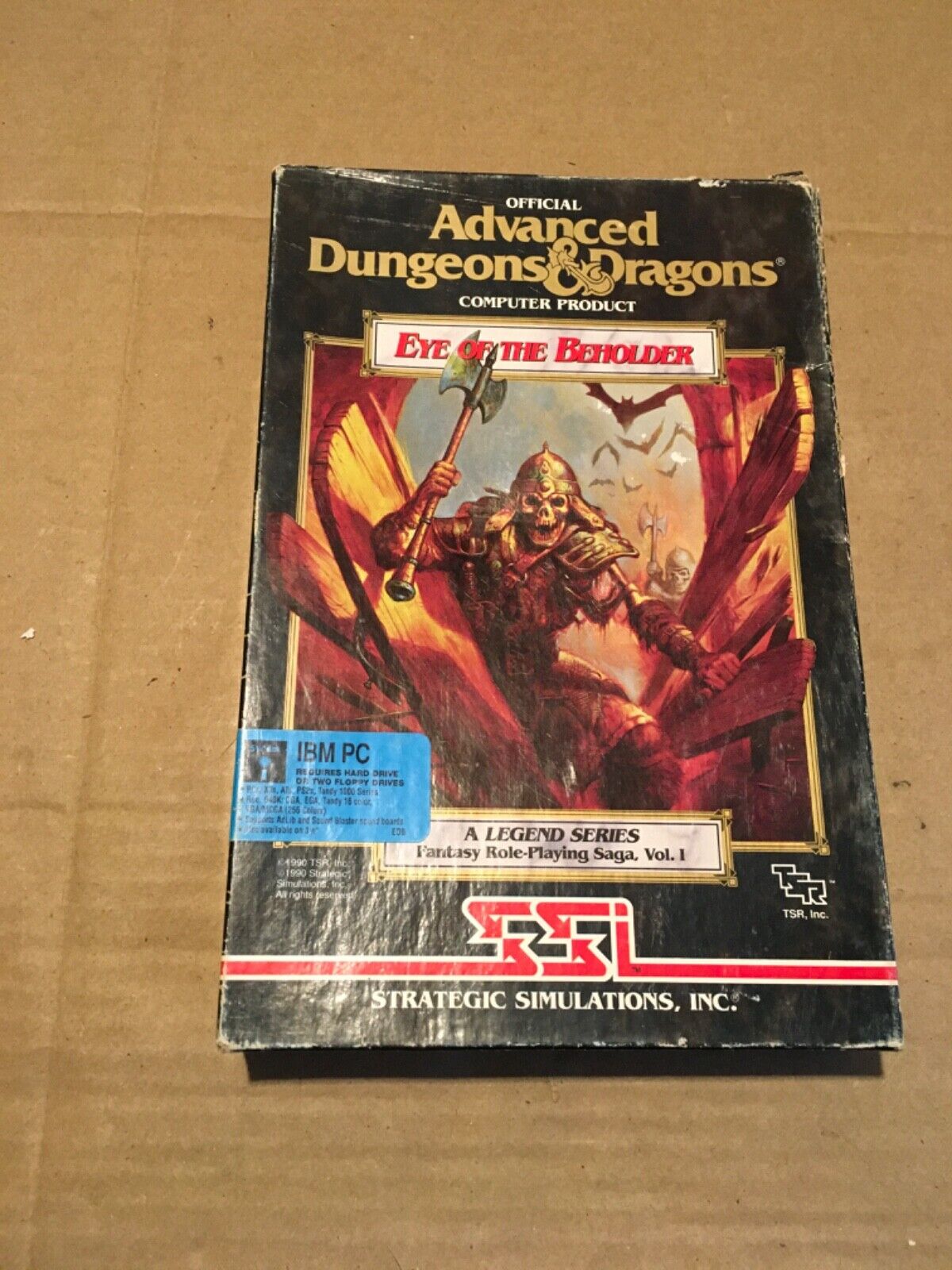 Used Vintage Advanced Dungeons & Dragons “Eye Of The Beholder” 5.25 IBM PC