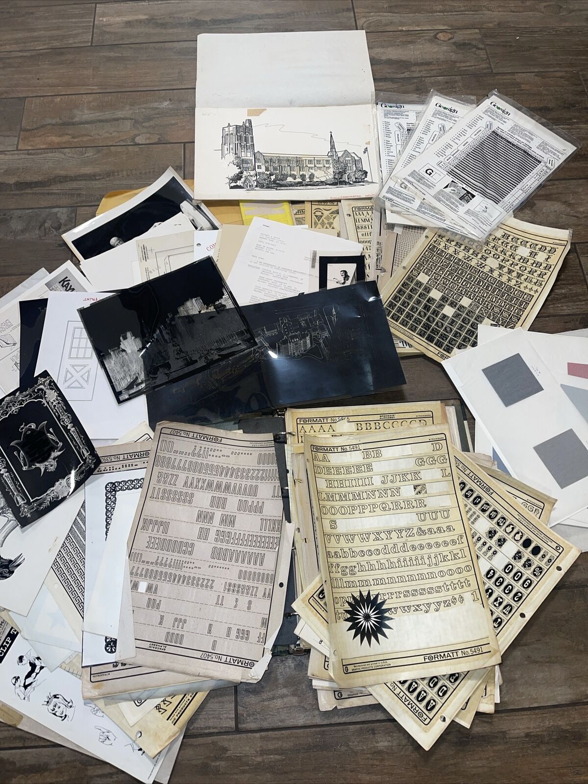 Large Lot Of Old Printers Formatting Fonts, Pictures & Other Items Print Media