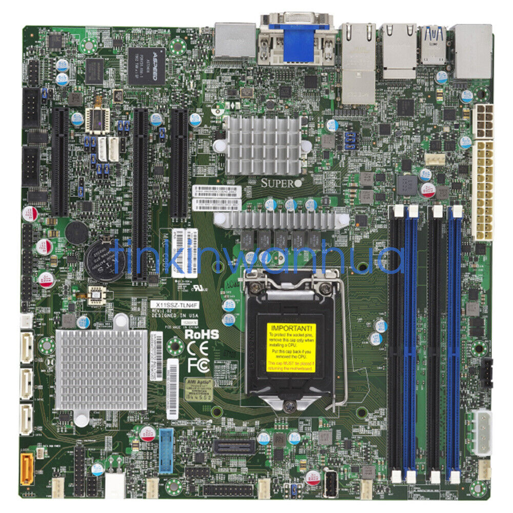 For Supermicro X11SSZ-TLN4F LGA 1151 DDR4 Micro-ATX Motherboard