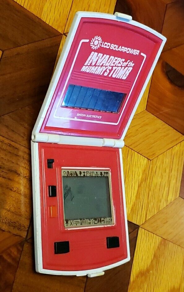 Vintage Invaders of the Mummy's Tomb Bandai LCD Game Solar Power 1982 