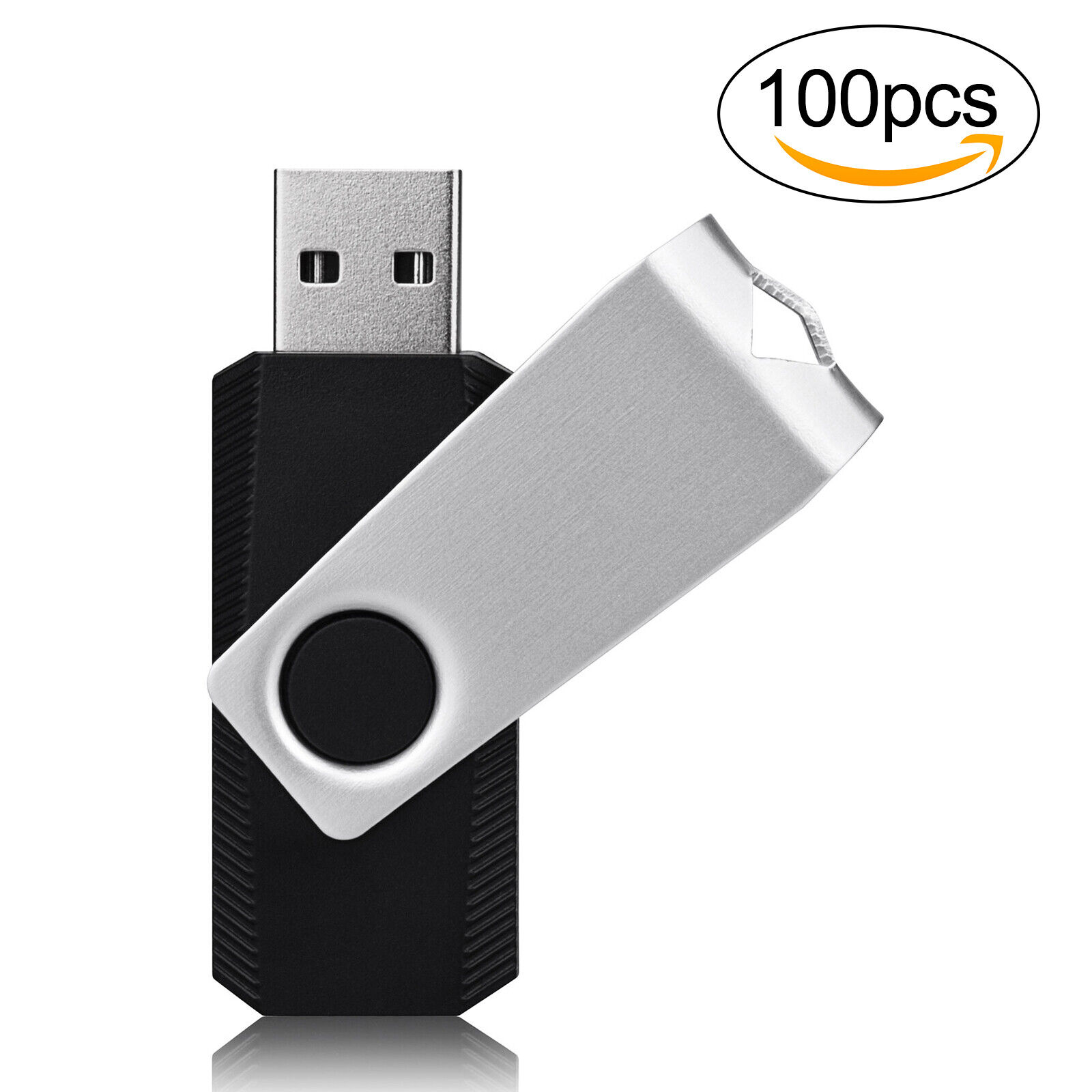 100 Pack 8GB Free Custom Logo Personalized USB 2.0 Metal Anti-skid Flash Drives