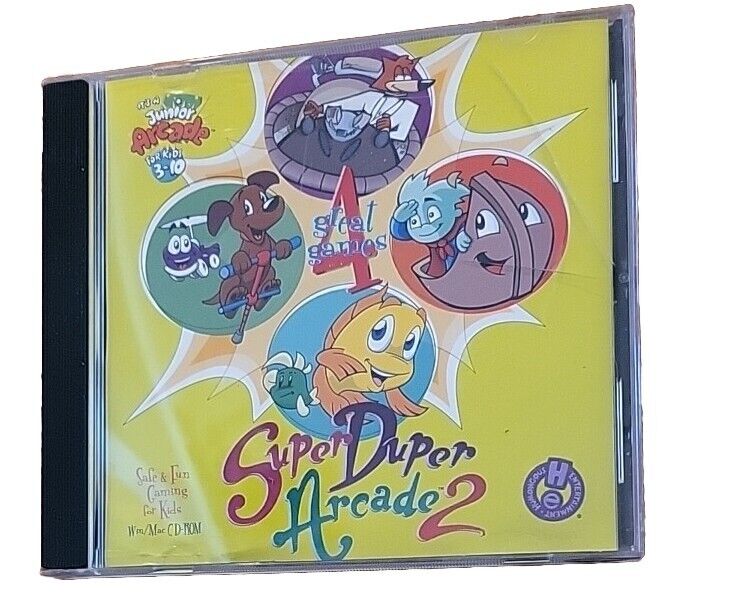 Super Duper Arcade 2 PC CD-Rom Humongous Ent Win Mac Kids 3-10  Homeschooling