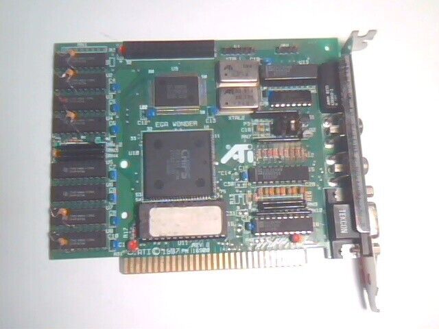 Video Graphics Card ATI EGA Wonder 800 8Bit ISA vintage Hercules CGA IBM 5155