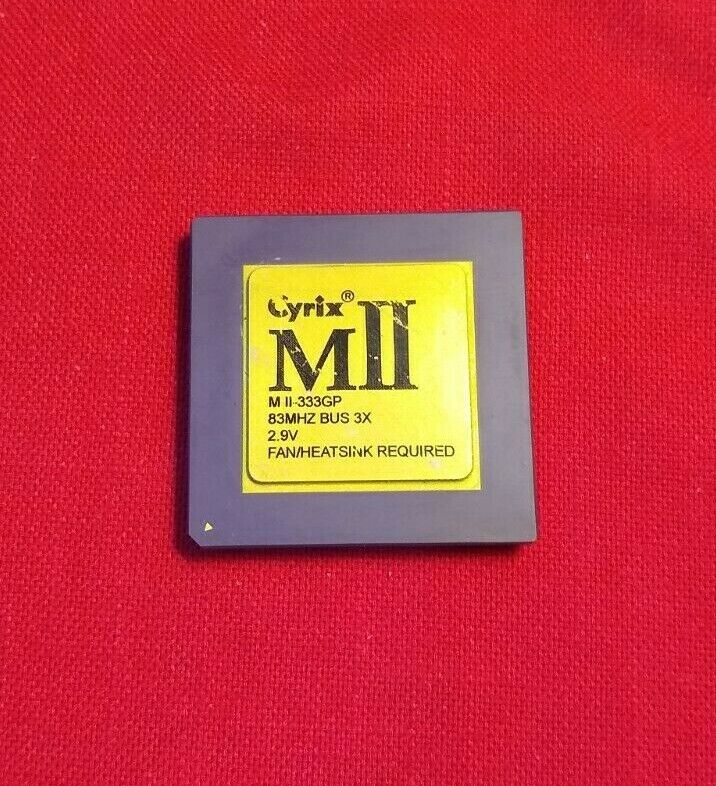 Cyrix MII-333GP CPU Gold Top Socket 7 (83MHz x 3) 2.9v ✅Rare Vintage Collectible