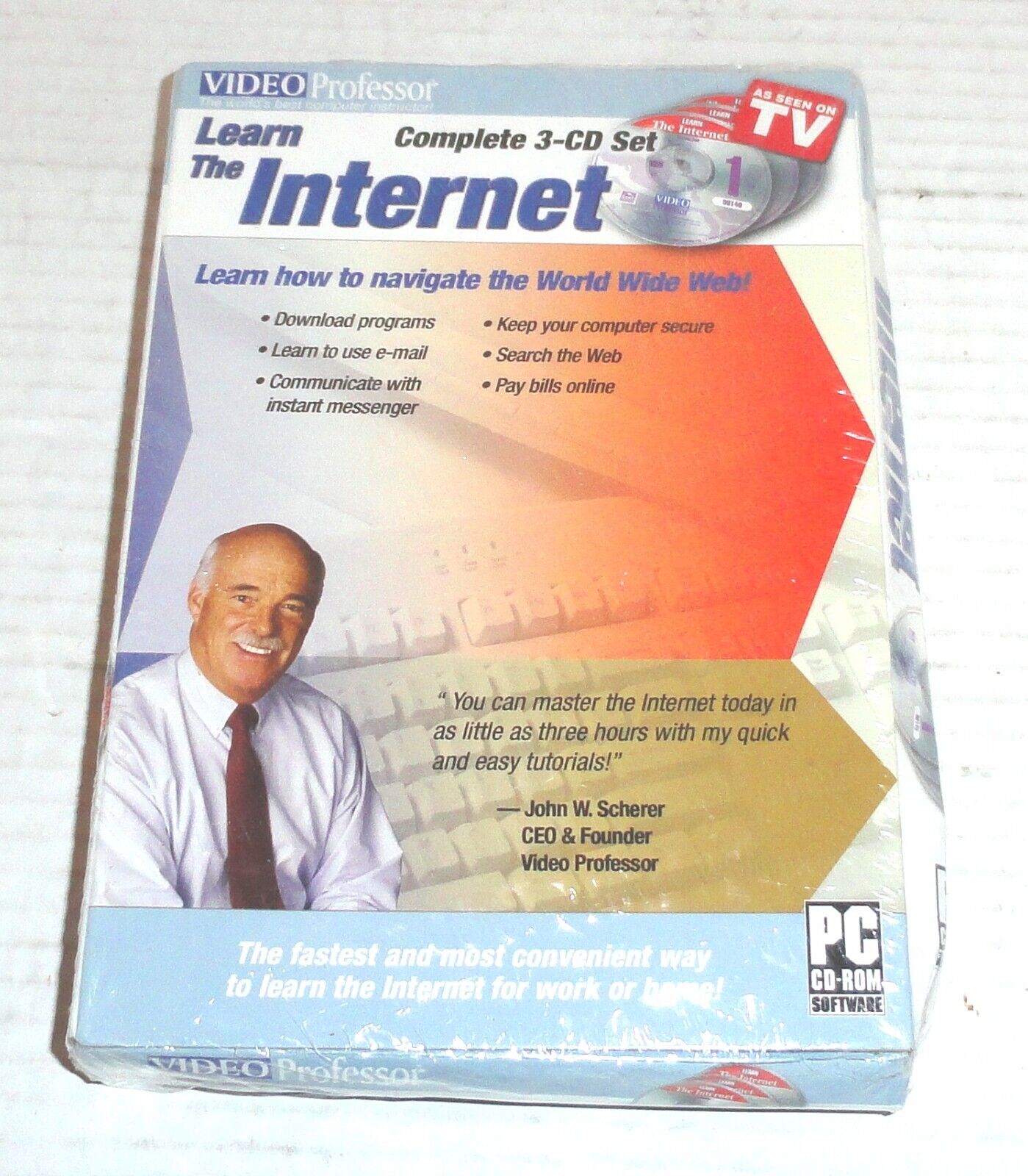 Video Professor - Learn The Internet Complete 3-CD Set for PC PLEASE READ