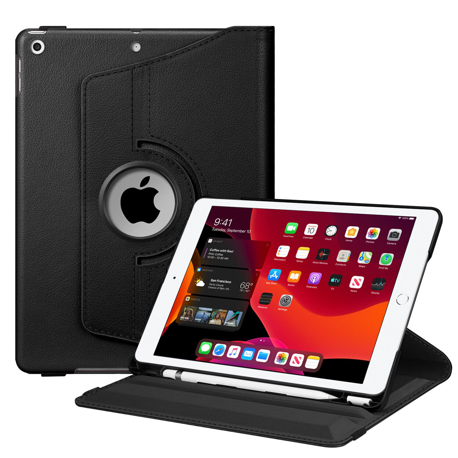 For iPad 8th Gen 10.2'' 2020 Fintie 360° Rotating Case Cover Auto Sleep/Wake