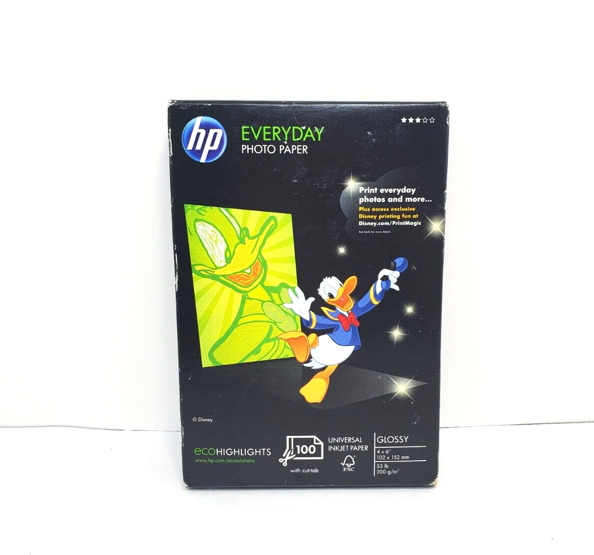 HP Everyday Photo Paper 100 sheet Universal Inkjet Glossy 4x6 Disney Picture NEW