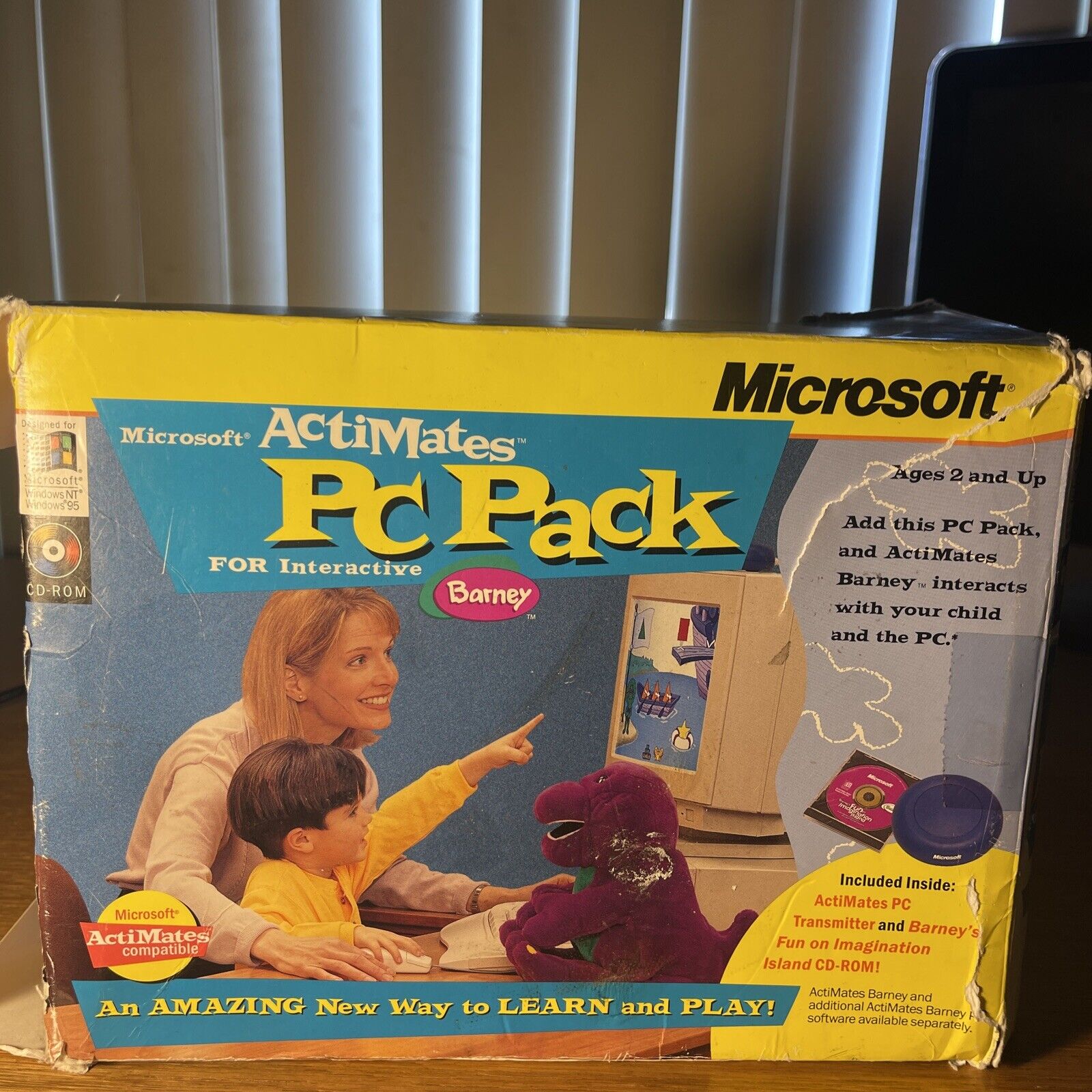 Microsoft ActiMates 1997 Interactive Barney Dinosaur PC Pack CD-ROM