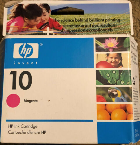 NEW Genuine HP #10 Magenta Ink Cartridge C4843A Factory Sealed - Exp 03/2007