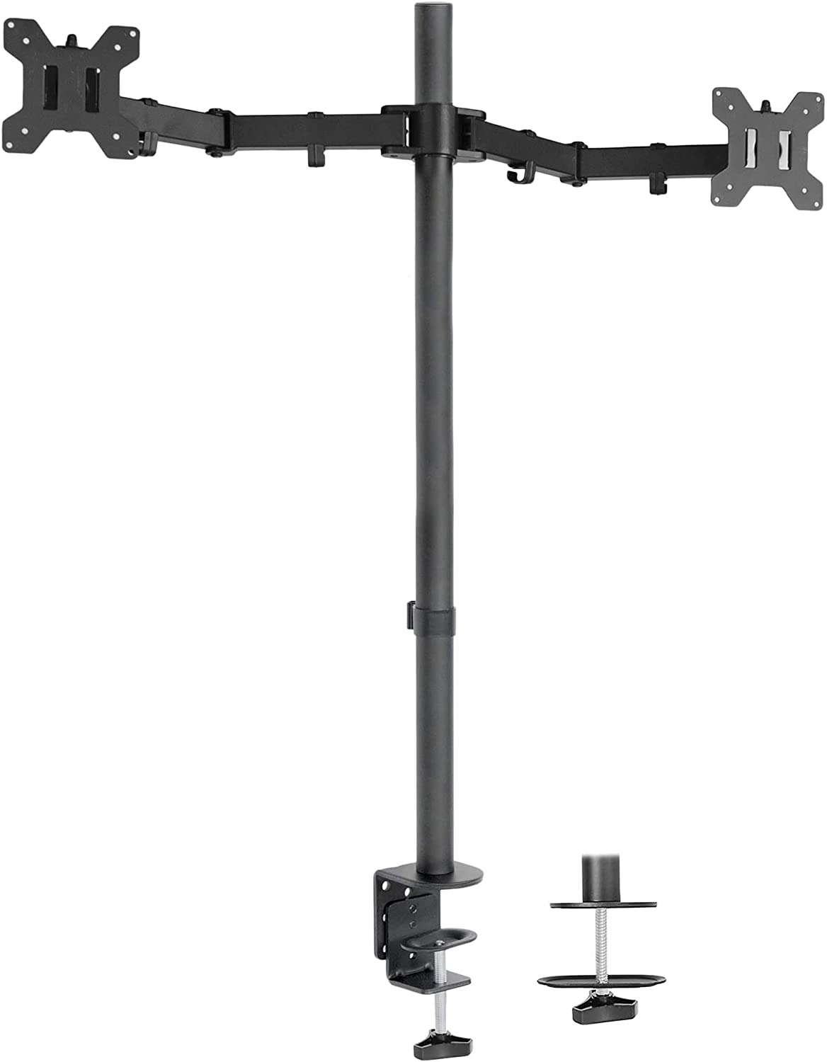 VIVO Dual Monitor Stand Up Desk Mount Extra Tall 39 inch Pole Fully Adjustable S