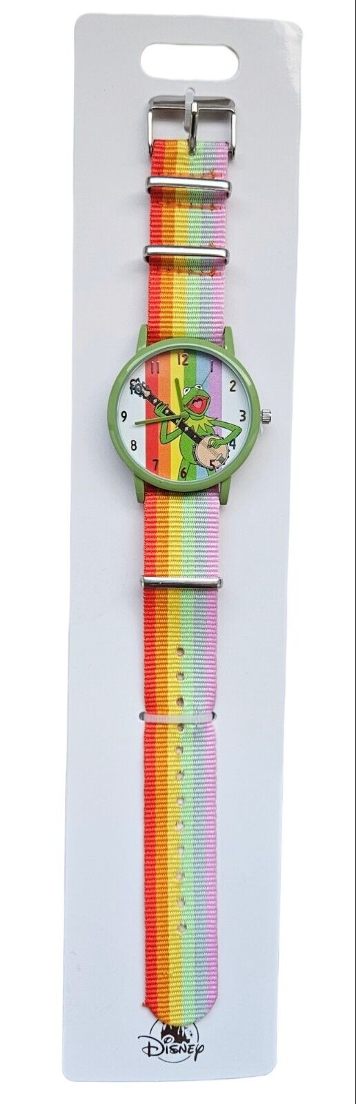 2023 Disney Parks The Muppets Kermit The Frog Rainbow Wrist Watch Jewelry