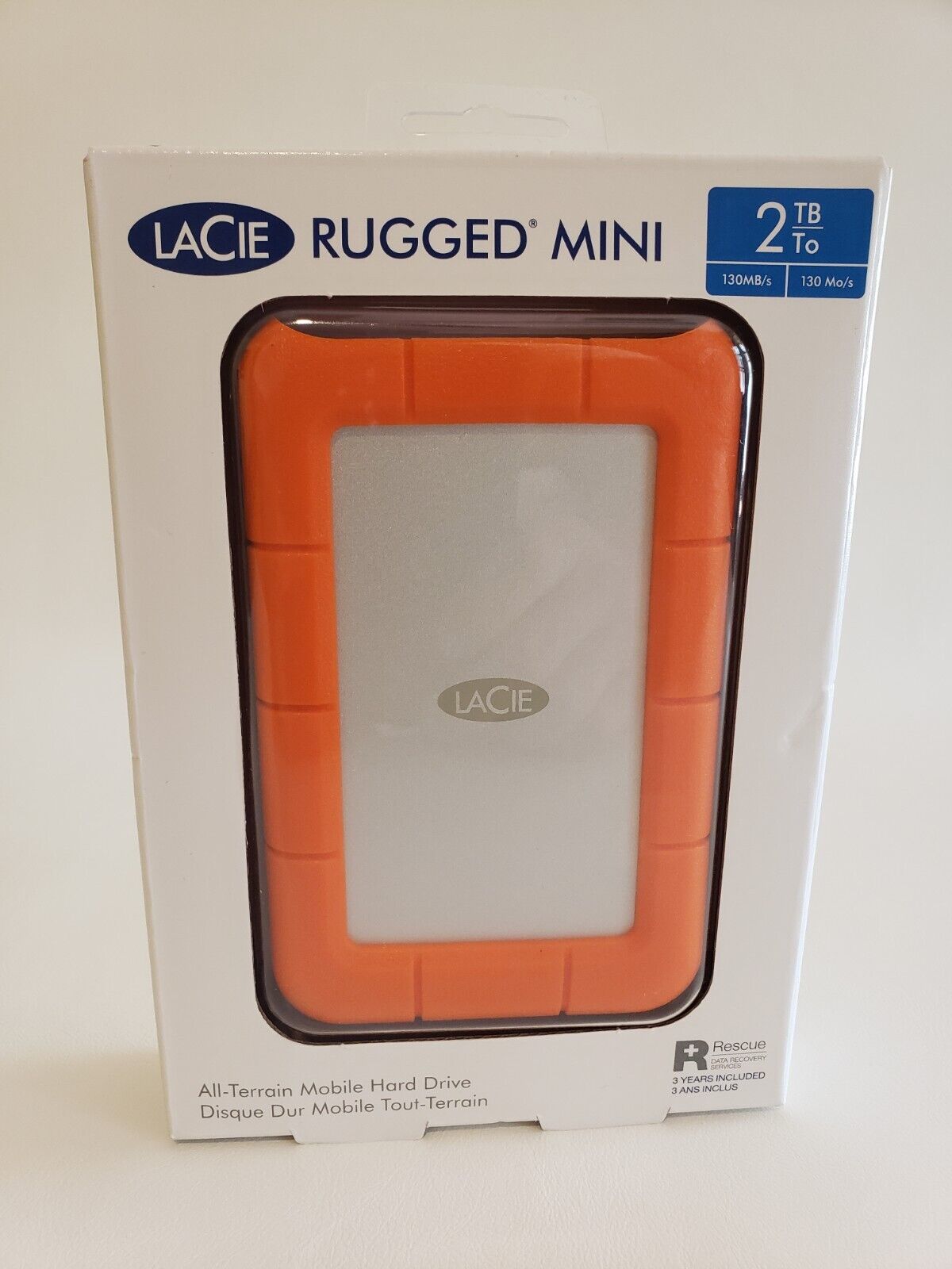 LaCie 2TB Rugged Mini External Hard Drive USB 3.0 Model LAC9000298 Orange New 