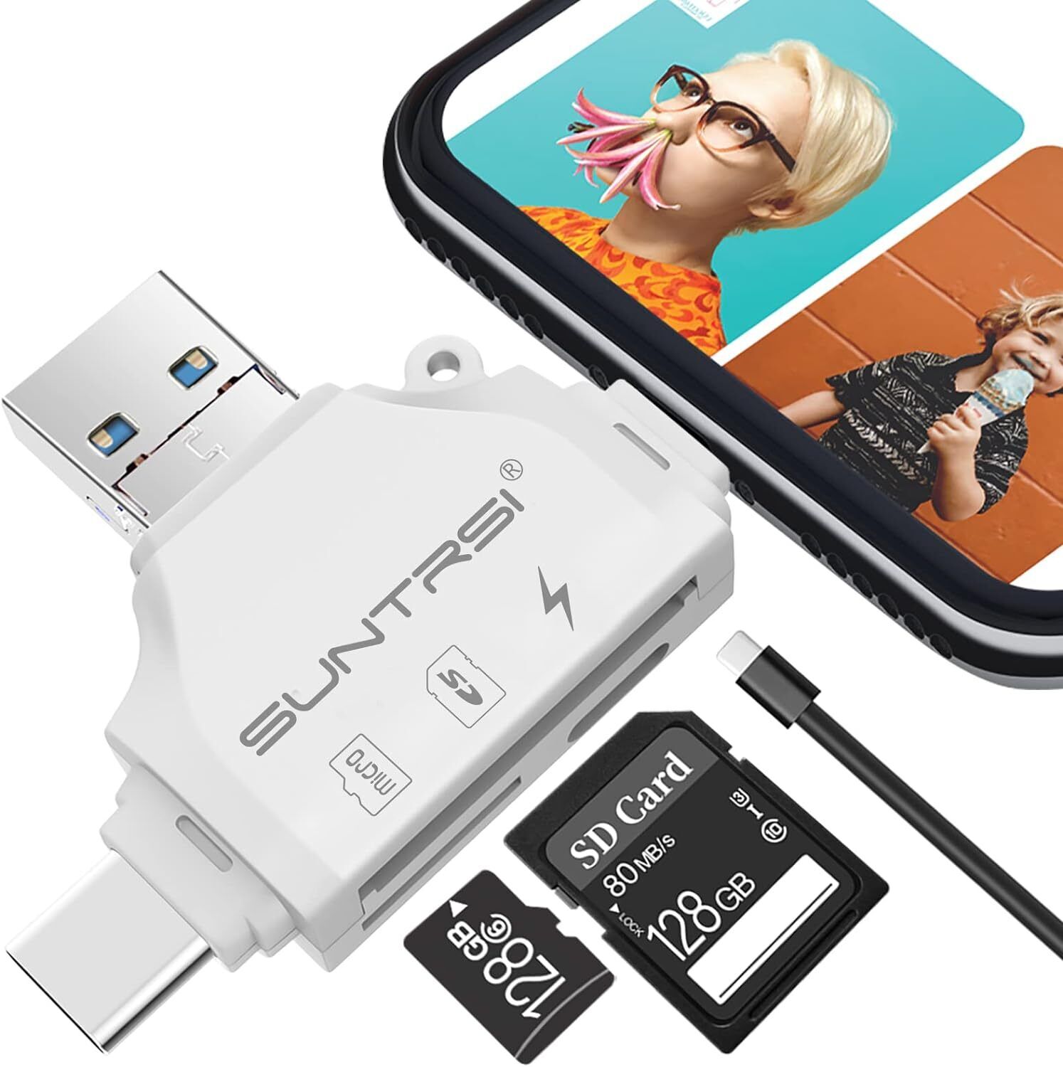 SD Micro SD Card Reader for Android Mac Computer Camera Portable Memory Card Rea