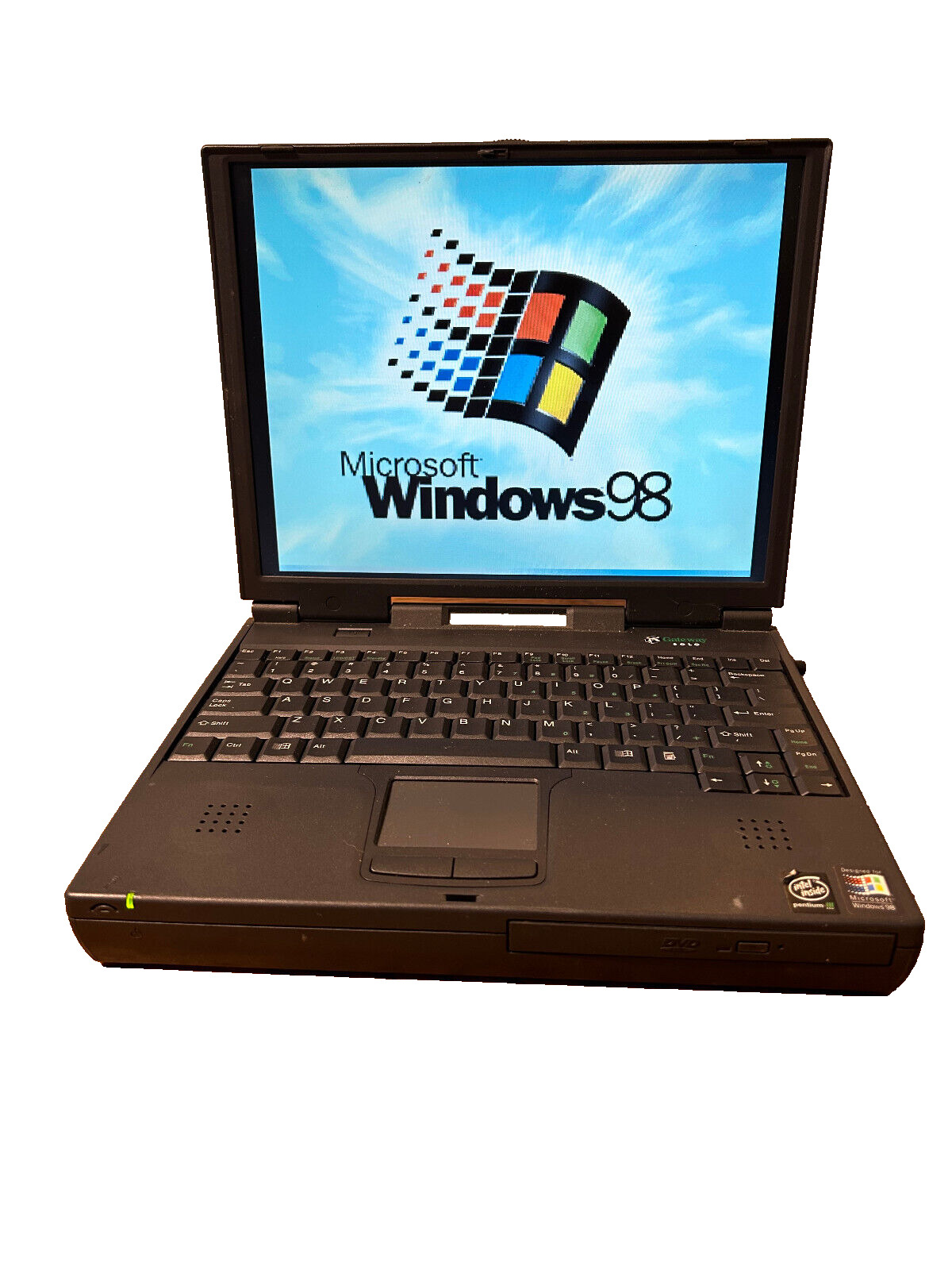 Gateway Vintage Laptop Win 98SE WARRANTY 64MB 450Mhz DVD Floppy Parallel Serial