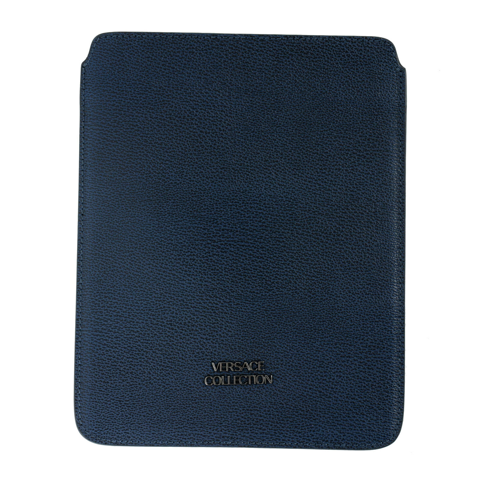 Versace Collection Navy Blue Textured Leather Cover Case
