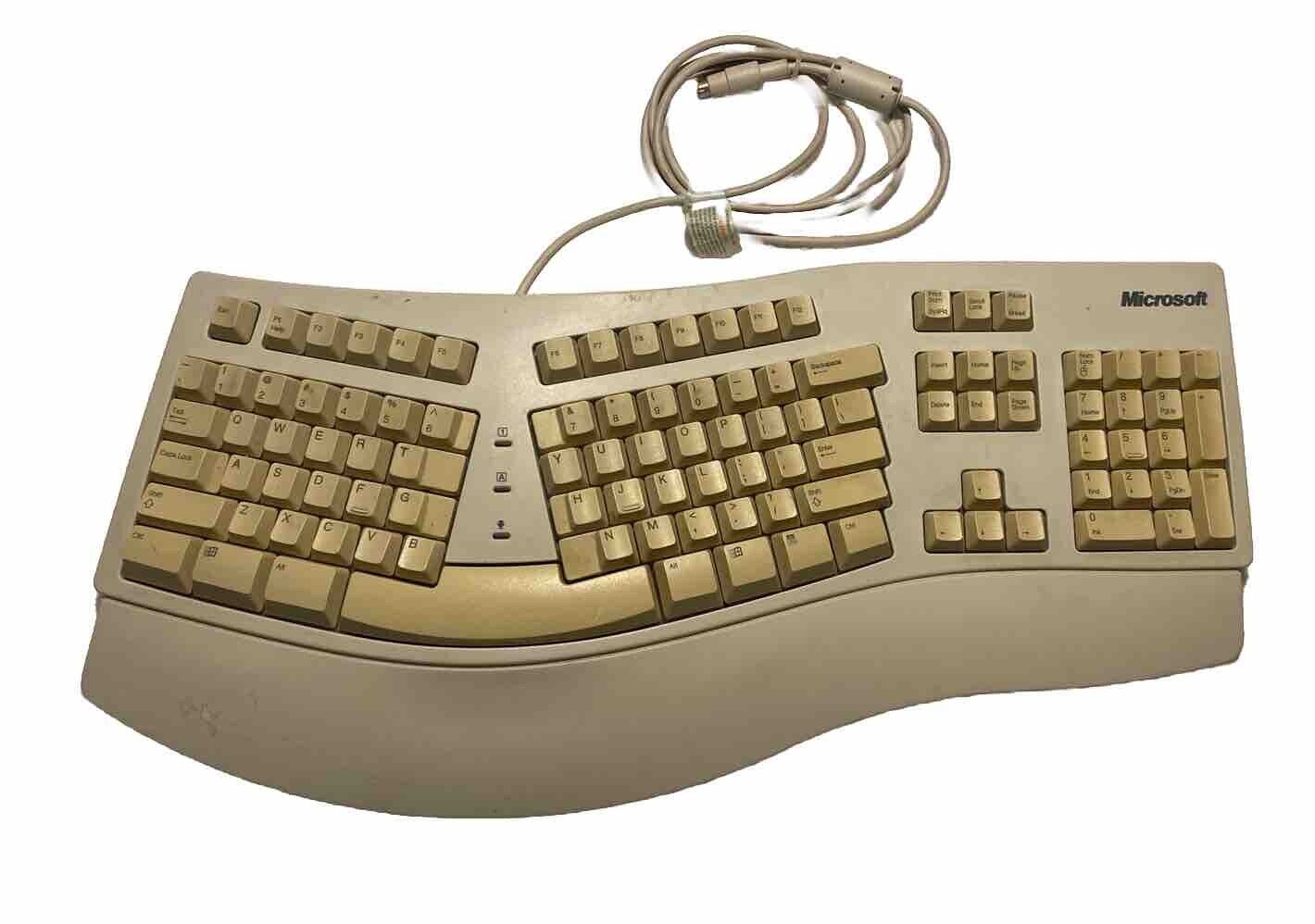 Vintage Microsoft Natural Keyboard P/N:59758 Tested