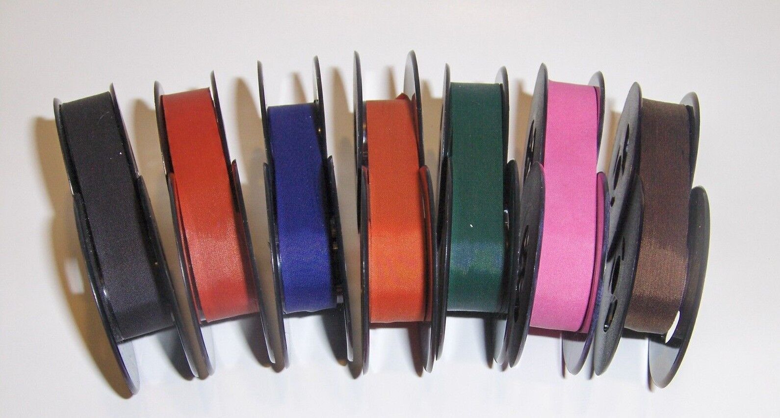7 pack Colored Royal Quiet Deluxe Portable Typewriter Ribbons in new Colors