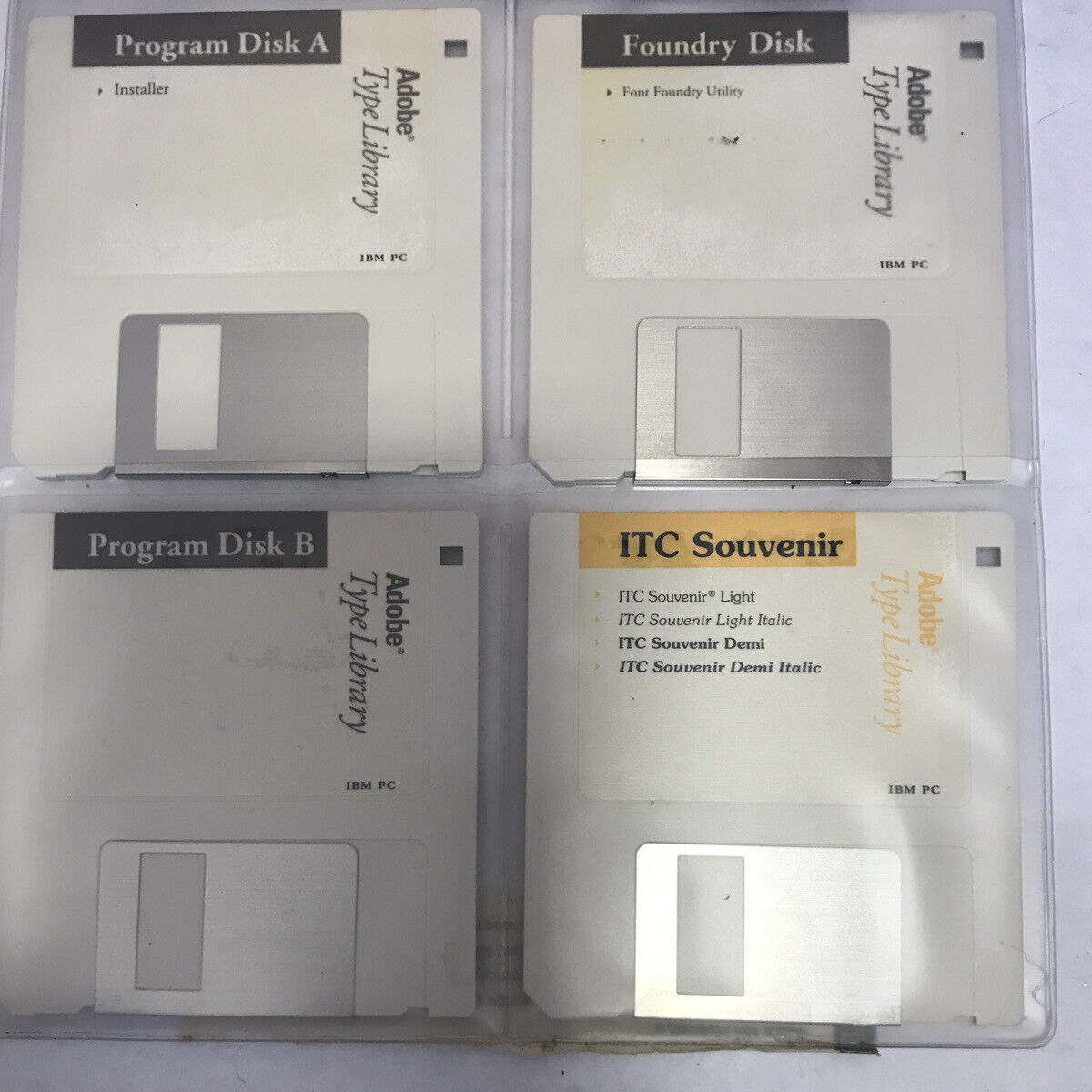 Vintage rare Adobe Foundry / Insaller/ ITC souvenir 1.44MB disk