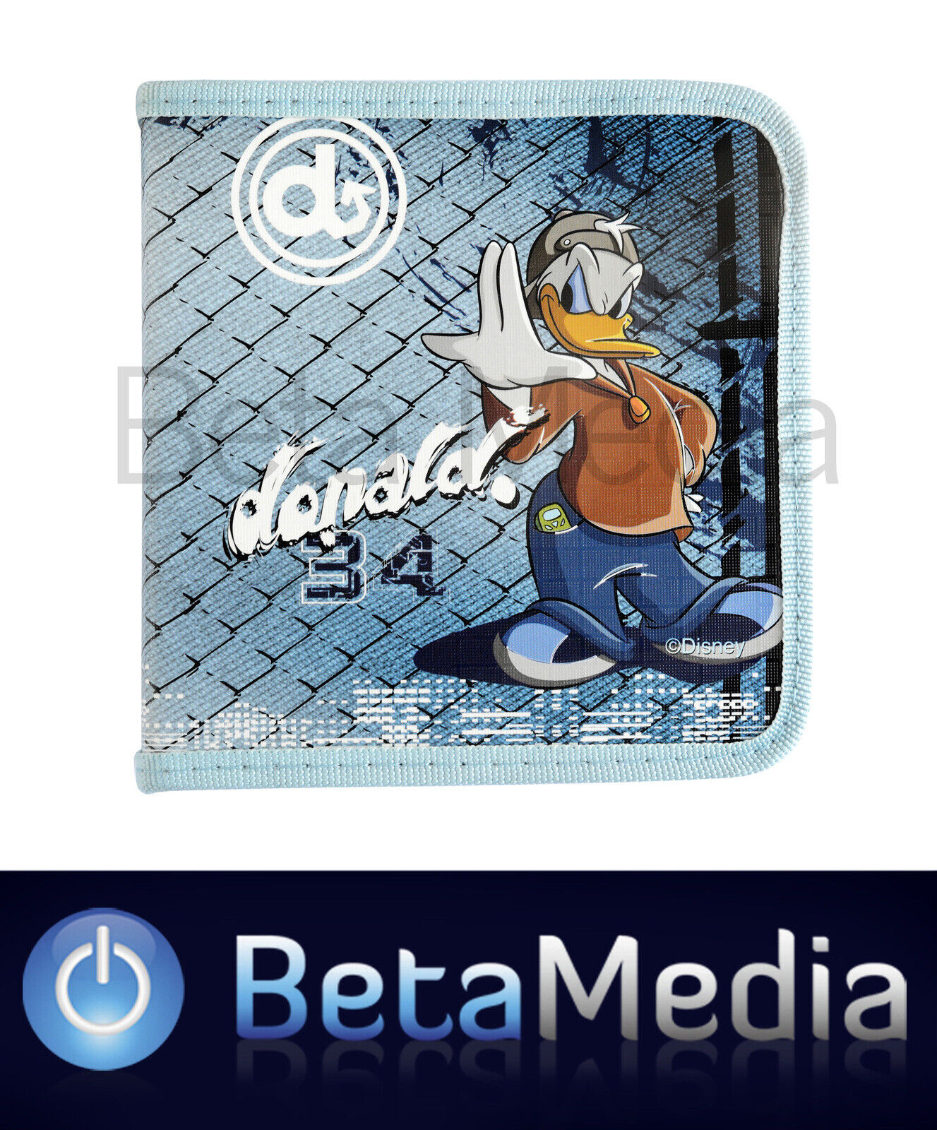 Disney Donald Duck 2 CD / DVD Storage Wallet Case Holds 24 discs