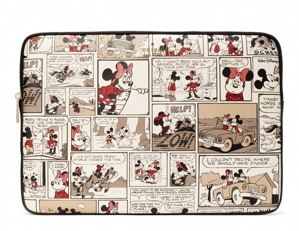 New Disney x Kate Spade Minnie Mouse Laptop Sleeve Multi