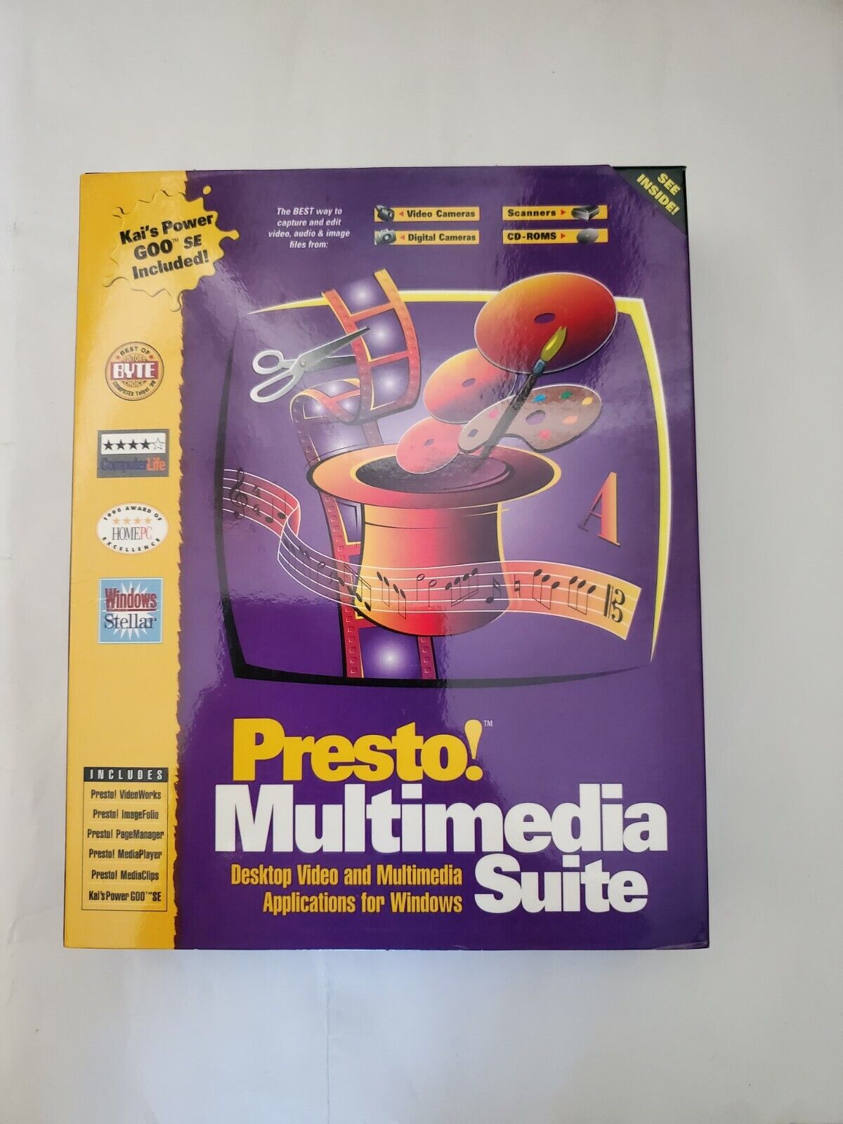 Vintage Rare Big Box Retail 1996 Presto Multimedia Suite CD-Rom Win 95