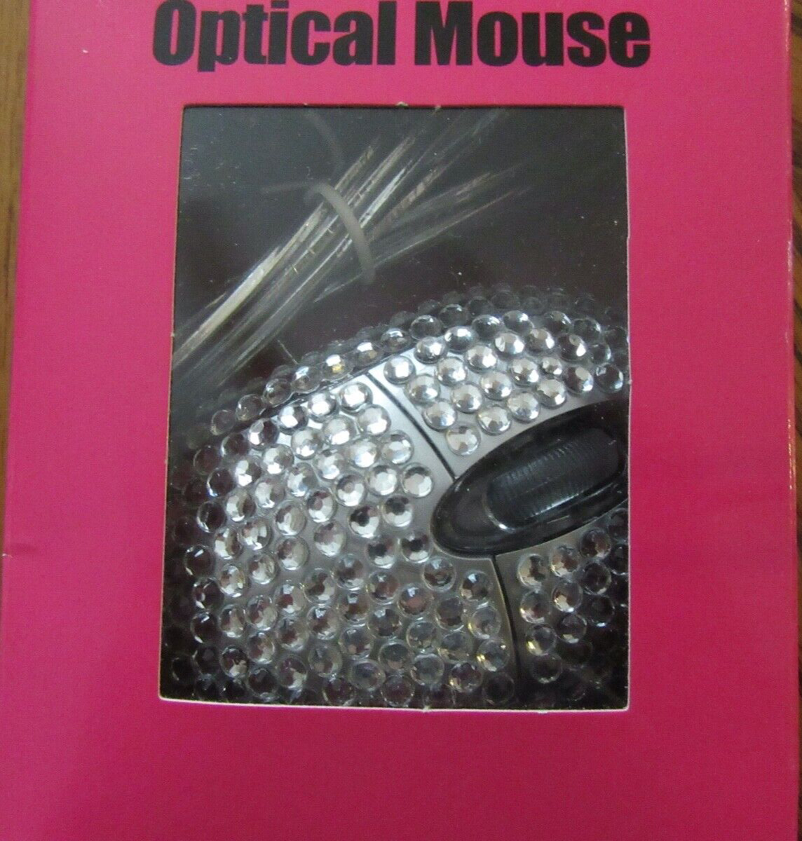 Optical Mouse USB Silver Jeweled NIP Computer Mouse