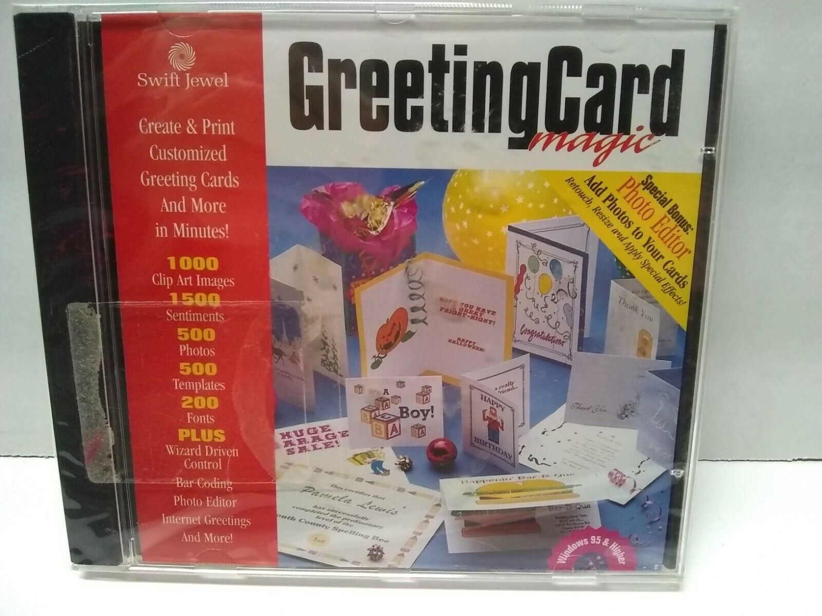 DIY Greeting Card Magic Cosmi Swift PC Software with Bonus Photo Editor Cd-Rom