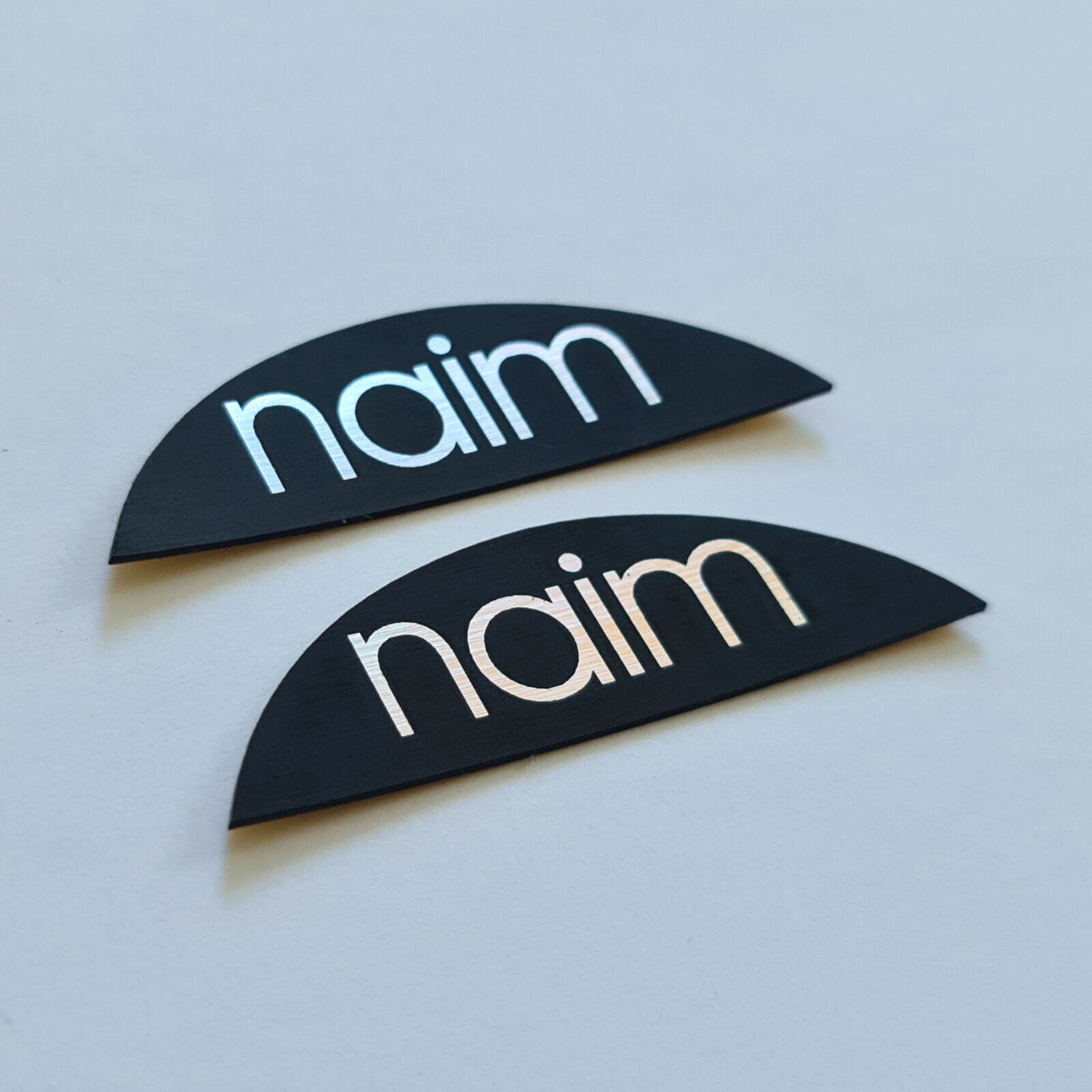 Naim Audio - Sticker Case Badge Decal - Chrome Reflective - Set of Two Pieces
