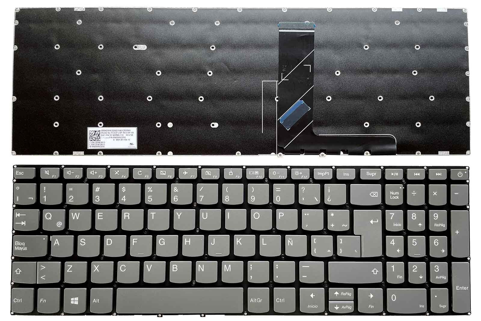 Spanish Latin Keyboard for Lenovo IdeaPad V15-IIL V15IGL V15-ADA V15-IKB V15-IWL