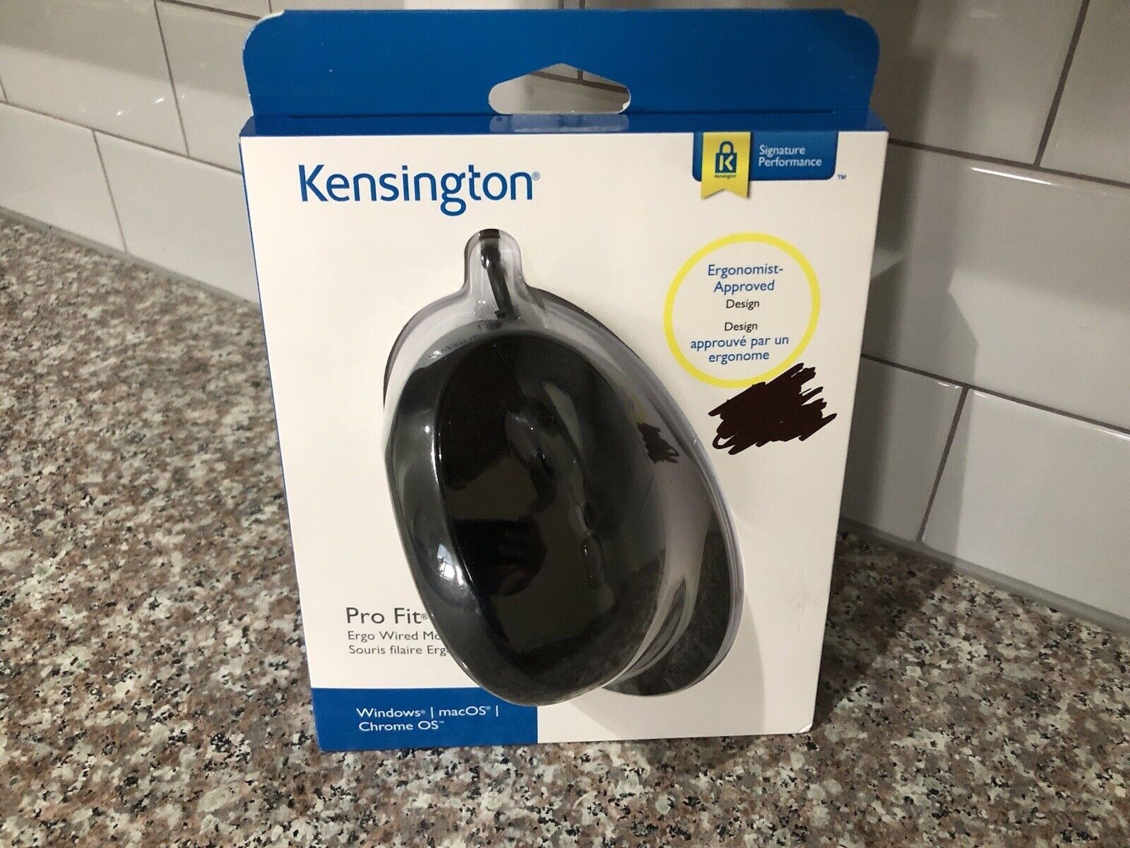 Kensington Pro Fit Ergo Wired Mouse New Sealed