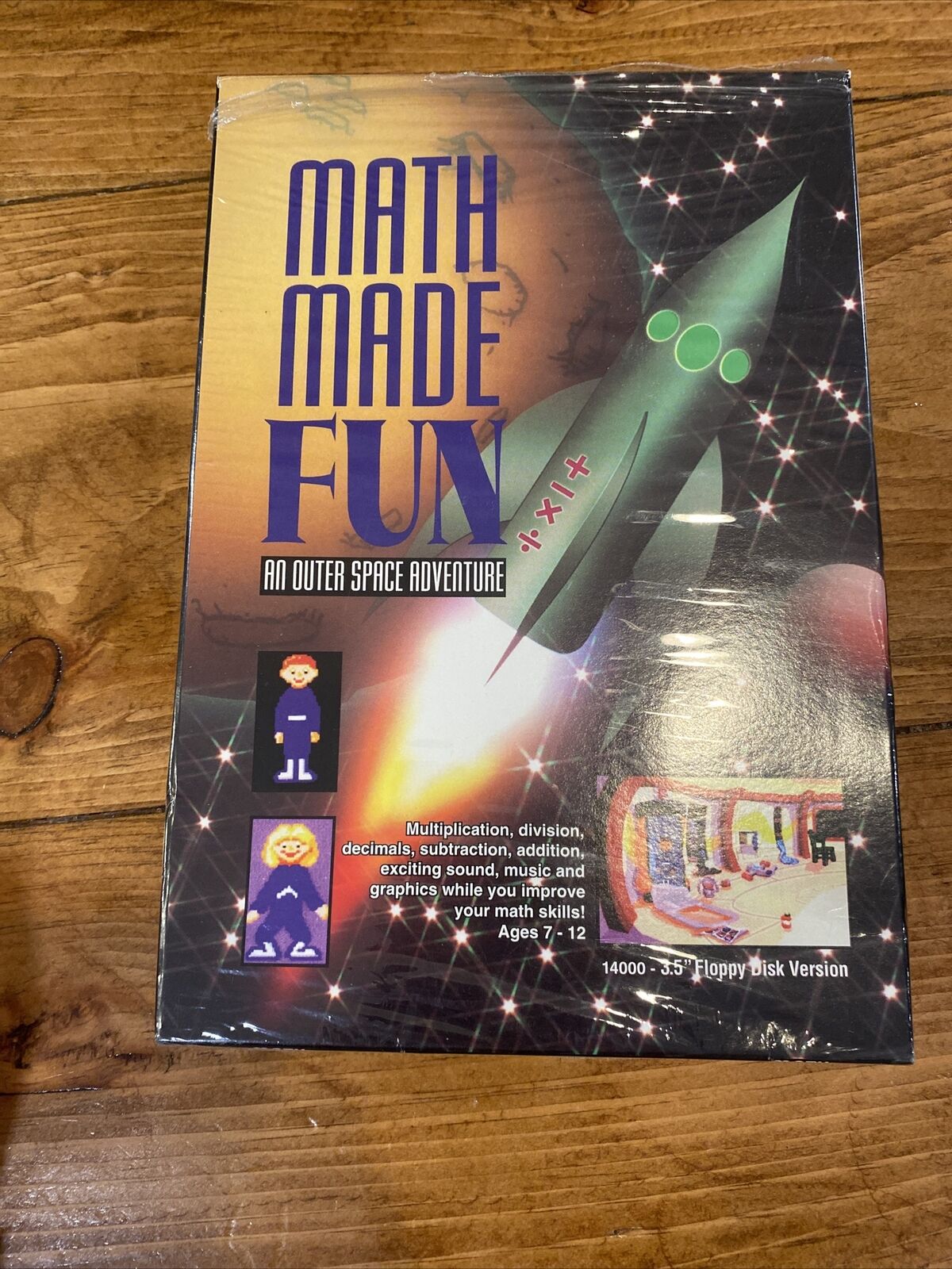 Rare Vtg Math Made Fun An Outer Space Adventure Computer Game 3.5” Floppy Disk