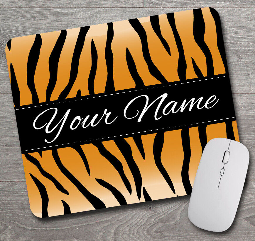 TIGER Print Personalized Custom ~ Mouse Pad / Mousepad ~ Your Name - Gift Girl