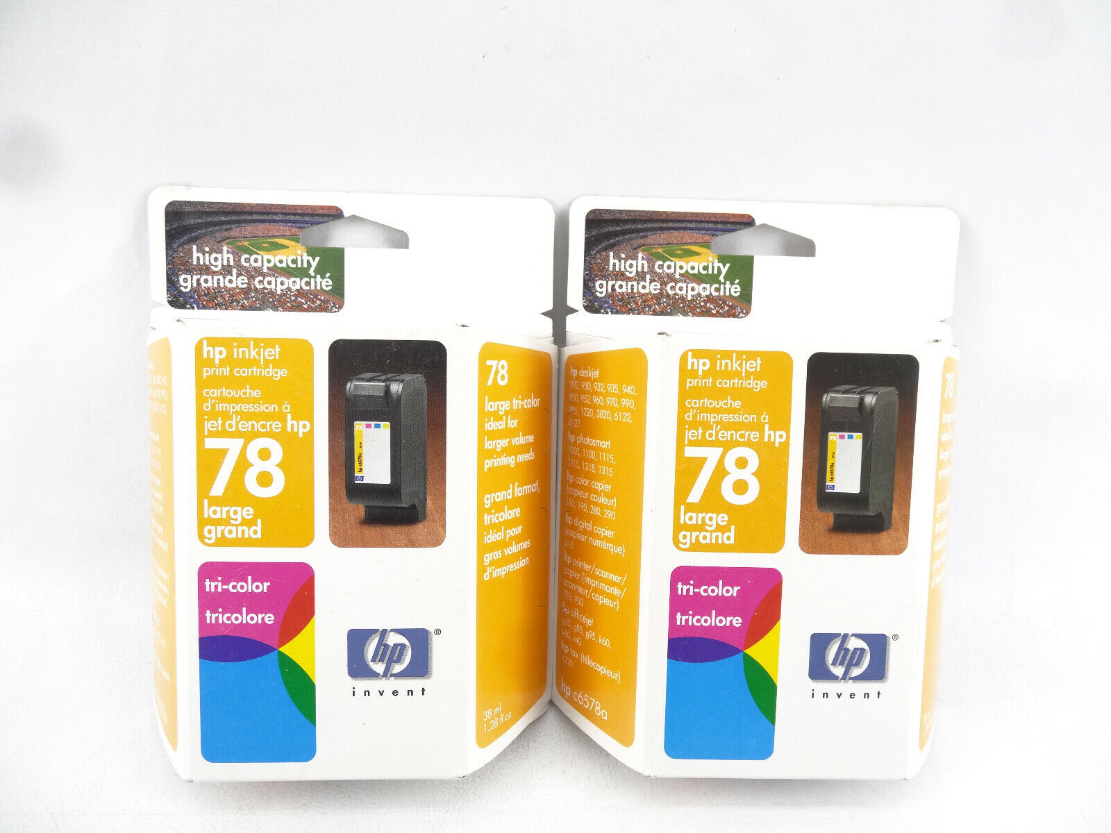 Genuine HP 78 High Capacity Tri-Color Ink Lot Of 2 New Old Stock EXP 08/04