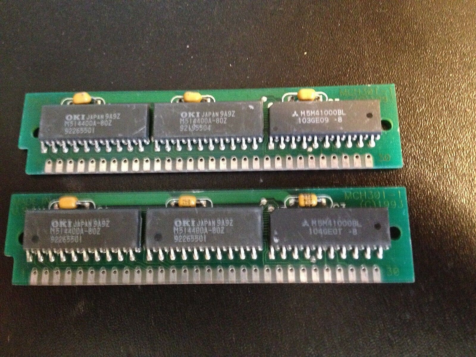 2x 1MB 30-Pin 3-Chip Parity 80ns FPM Memory SIMMs 2MB Matched Apple UNIX PC