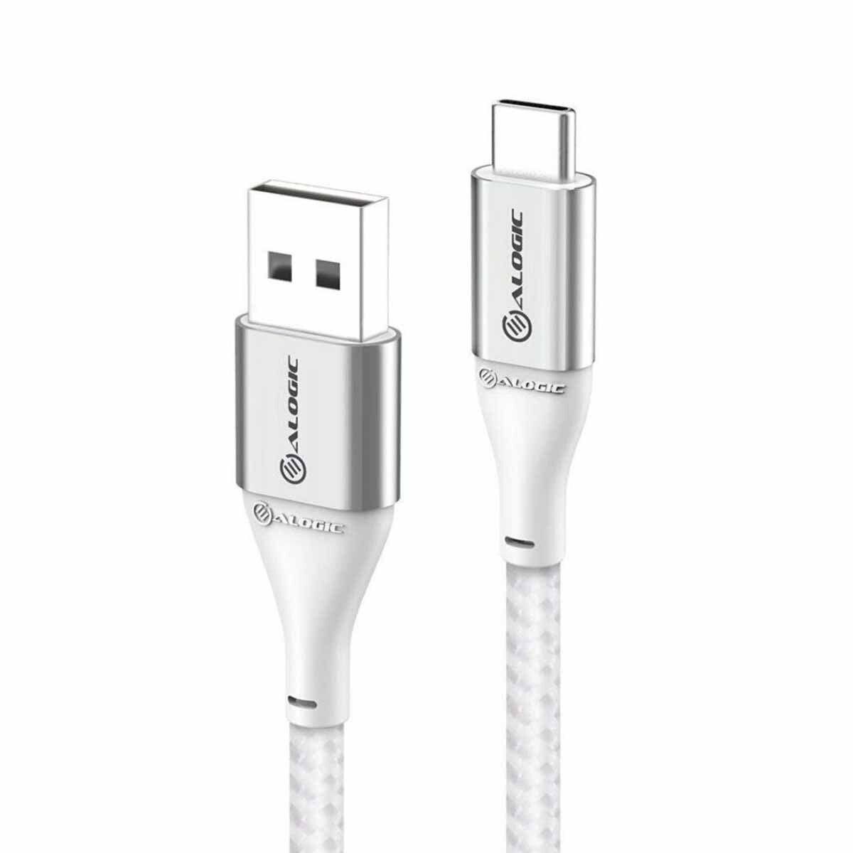 ALOGIC Super Ultra USB 2.0 USB-C to USB-A Cable - 3A/480Mbps (3 M, Silver) 3 M S