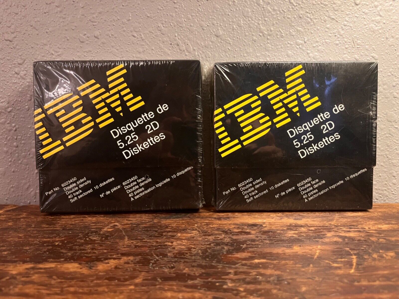 Lot of 2 Boxes IBM 5.25 Diskette 2D Double Sided 10 Pk Sealed 